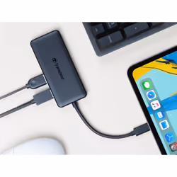 Transcend HUB5C USB 3.2 Gen 2 (3.1 Gen 2) Type-C Noir