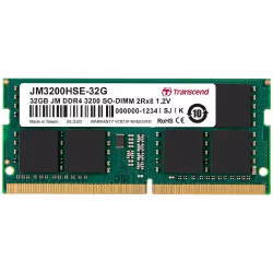 Transcend 32GB JM DDR4 3200MHZ SO-DIMM 2RX8 2GX8 CL22 1.2V, 32 Go, 2 x 8 Go, DDR4, 3200 MHz, 260-pin SO-DIMM