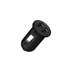 Transcend Dual USB Car Lighter Adapter, Adaptateur CC, Noir, 8 m, 12 - 24 V, 5 V, 2,4 A