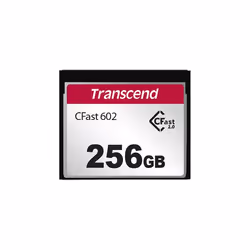 Transcend TS256GCFX602, 256 Go, CFast 2.0, 500 Mo/s, 350 Mo/s, Noir