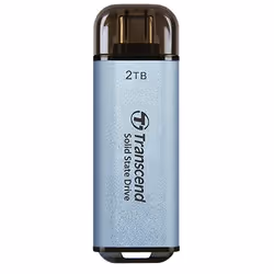 Transcend ESD310, 2 To, USB Type-A vers USB Type-C, USB 3.2 Gen 2x2, 1050 Mo/s, Noir