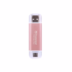 Transcend ESD310, 1 To, USB Type-A vers USB Type-C, 3.2 Gen 2 (3.1 Gen 2), 10 Gbit/s, Protection par mot de passe, Rose