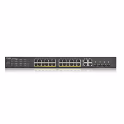 Zyxel GS1920-24HPv2 Géré Gigabit Ethernet (10/100/1000) Connexion Ethernet, supportant l'alimentation via ce port (PoE) Noir