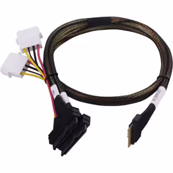 Microchip Technology 2305200-R, 0,8 m, SlimSAS ×8 (SFF-8654), 2SFF-8639 ×4, Droit, Droit, Noir, Multicolore