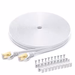 BUSOHE Câble Ethernet Cat 8 30MCordon de Brassage Internet 40Gbps 2000MHz pour CommutateurRouteurModemPanneau de BrassagePC