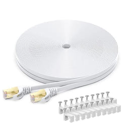 BUSOHE Câble Ethernet Cat 8 30MCordon de Brassage Internet 40Gbps 2000MHz pour CommutateurRouteurModemPanneau de BrassagePC