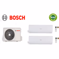 Description générale Le pack climatisation bi-split BOSCH comprend une unité extérieure de 5200W et deux unités intérieures d ...