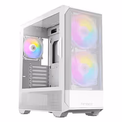 Antec NX416L White, Midi Tower, PC, Blanc, ATX, ITX, micro ATX, Plastique, Acier, Jouer