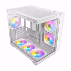 Antec CX800 RGB Elite, Midi Tower, PC, Blanc, ATX, ITX, micro ATX, Verre, Acier, Jouer