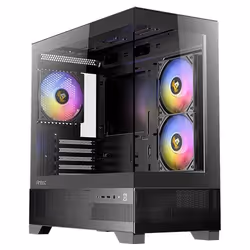 Antec CX500m RGB, Mini Tower, PC, Noir, ATX, ITX, Verre, Acier, 16,5 cm
