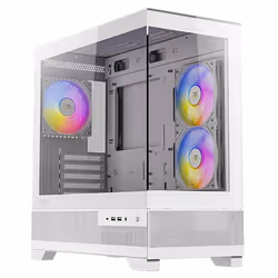 Antec CX500m RGB, Mini Tower, PC, Blanc, ITX, micro ATX, Verre, Acier, 16,5 cm