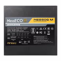 Antec Neo ECO Modular NE850G M ATX3.0 EC unité d'alimentation d'énergie 850 W 20+4 pin ATX ATX Noir - Vue supplémentaire 9