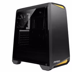 Antec NX100, Midi Tower, PC, Noir, Jaune, ATX, micro ATX, Mini-ITX, Plastique, SGCC, 35 cm
