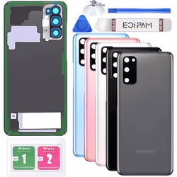Vitre Arrière - Eonpam - Samsung Galaxy S20 - Gris - Kit Réparation Inclus - Qualité dOrigine