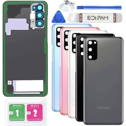 Vitre Arrière - Eonpam - Samsung Galaxy S20 - Gris - Kit Réparation Inclus - Qualité dOrigine