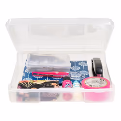 Iris Ohyama Mallette de rangement portable plastique Boite de bricolage Range dossier SBC-350E Transparent