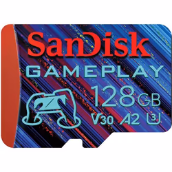 SanDisk Carte Mémoire micro sdxc A2 128Go V30 U3 GamePlay microSDXC Pour Mobile Console Gaming jeux jusquà 190MB/s