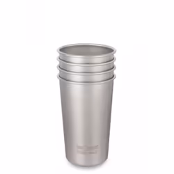 Verres - Klean Kanteen - 473ml - Acier Inoxydable Brossé - 4 pièces - Compatible lave-vaisselle