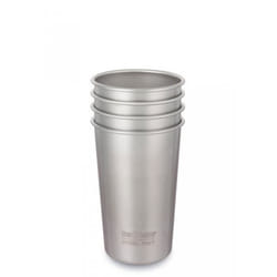 Verres - Klean Kanteen - 473ml - Acier Inoxydable Brossé - 4 pièces - Compatible lave-vaisselle
