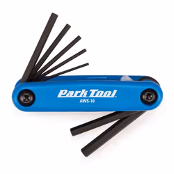 PARK TOOL AWS-10, Set de clé allen/hexagonale pliant, Métrique, 1.5,2,2.5,3,4,5,6 mm