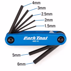 PARK TOOL AWS-10 Set de clé allen/hexagonale pliant Métrique