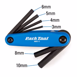 PARK TOOL AWS-11 Set de clé allen/hexagonale pliant Métrique