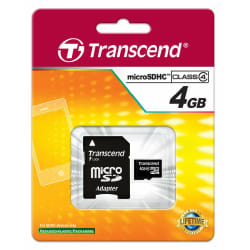 Transcend 4 GB microSDHC 4 Go Classe 4