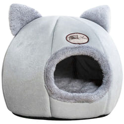 Lit pour chat tête de chat, lit pour chien chaud semi-fermé et lit pour chaton, m