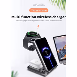 Chargeur sans fil  de voyage 30W 3 en 1  pour Samsung  Station de charge magnétique rapideChargeur sans fil de voyage 30W 3 e ...