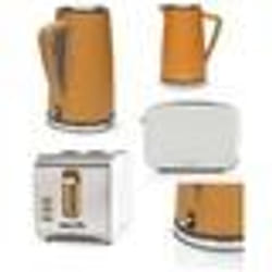 PACK DEJEUNER GRILL PAIN 1L7 2200W SOFT TOUCH BLANC THERMOSTAT REGLABLE + BOUILLOIRE SOFT TOUCH 1L7 2200W ORANGE.