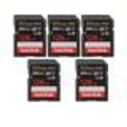5pièces Sandisk sd card Carte Mémoire SD SanDisk 128Go Extreme Pro SDHC SDXC UHS-I Classe 10 200M-S U3 V30 4K Carte Vidéo