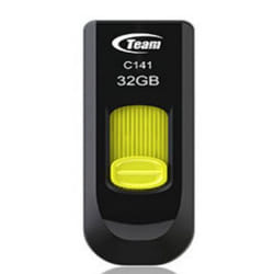 Team Group C141 lecteur USB flash 32 Go USB Type-A 2.0 Noir, Jaune