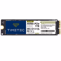 Disque dur SSD - Timetec - 1 To - PCIe NVMe - Compatible macOS - Vitesse 1900 Mo/s