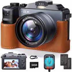 Appareil Photo Numérique 4K - CAMWORLD - Modèle Compact - 64MP - Autofocus - Zoom 18X