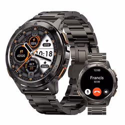 Montre Connectée homme SmartWatch Sport 5 ATM KOSPET T3 1.43 Tracker dActivit Android iOS Samsung Xiaomi Iphone Noir 2 Bandes