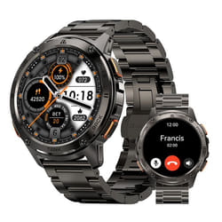 Montre Connectée homme SmartWatch Sport 5 ATM KOSPET T3 1.43 Tracker dActivit Android iOS Samsung Xiaomi Iphone Noir 2 Bandes