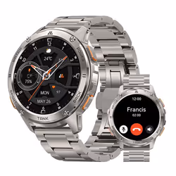 Montre Connectée homme SmartWatch Sport 5 ATM KOSPET T3 1.43 Tracker dActivit Android iOS Samsung Xiaomi Iphone Argent (2 Ban ...