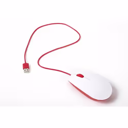 Raspberry Pi SC0165, Ambidextre, Optique, USB Type-A, Rouge, Blanc