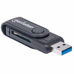 Manhattan 101981 lecteur de carte mémoire USB 3.2 Gen 1 (3.1 Gen 1) Type-A Noir