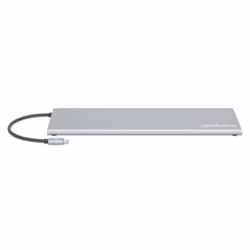 Manhattan 130578 station d'accueil Avec fil USB 3.2 Gen 1 (3.1 Gen 1) Type-C Aluminium