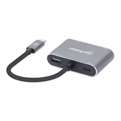 Manhattan 130691 station d'accueil Avec fil USB 3.2 Gen 1 (3.1 Gen 1) Type-C Gris