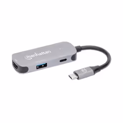 Manhattan 130707 station d'accueil Avec fil USB 3.2 Gen 1 (3.1 Gen 1) Type-C Aluminium