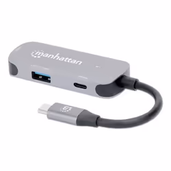 Manhattan 130707 station d'accueil Avec fil USB 3.2 Gen 1 (3.1 Gen 1) Type-C Aluminium