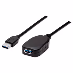 Manhattan 150712, 5 m, USB A, USB A, USB 3.2 Gen 1 (3.1 Gen 1), Mâle/Femelle, Noir