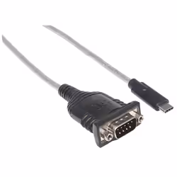 Manhattan 151283 câble Série Noir, Argent 0,45 m USB-C Serial/COM/RS232/DB9