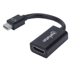 Manhattan 151528 câble vidéo et adaptateur 0,12 m Mini DisplayPort HDMI Type A (Standard) Noir