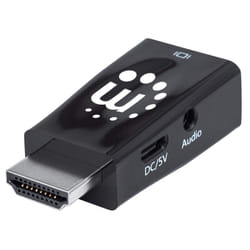 Manhattan 151542 changeur de genre de câble HDMI VGA, 3.5mm Noir