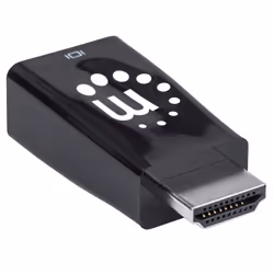 Manhattan 151542 changeur de genre de câble HDMI VGA, 3.5mm Noir
