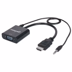 Manhattan 151559, 0,3 m, HDMI + 3.5mm, VGA (D-Sub), Mâle, Femelle, Droit
