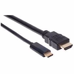 Manhattan 151764 câble vidéo et adaptateur 2 m USB Type-C HDMI Type A (Standard) Noir